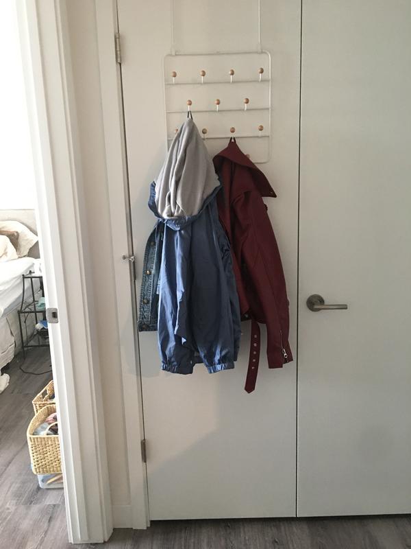 In a hallway of small apt