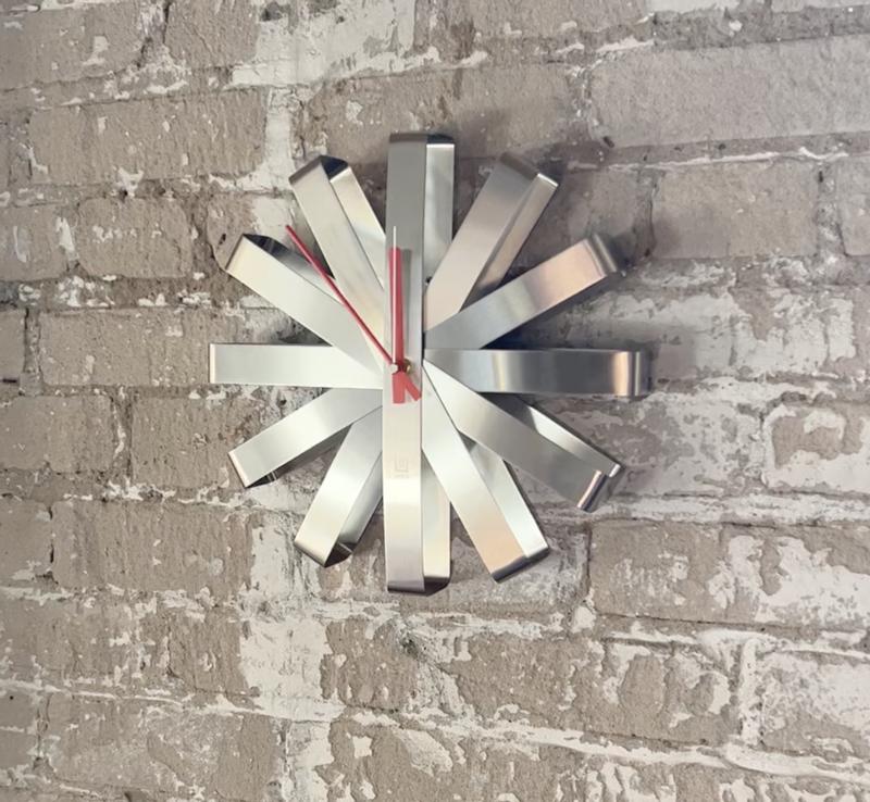 Umbra Ribbon Wall Clock - Steel – Modern Quests