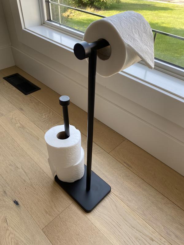 Porte papier-toilette et réserve H 53 cm Cappa - Umbra - Noir - - Cdiscount  Bricolage