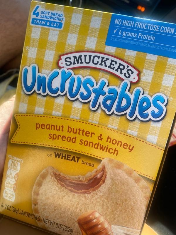 Smuckers Uncrustables Peanut Butter And Honey Spread, 56 OFF