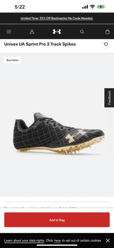 Under armour cheap spikes