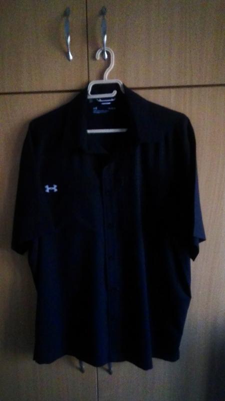 Button up outlet under armour shirt