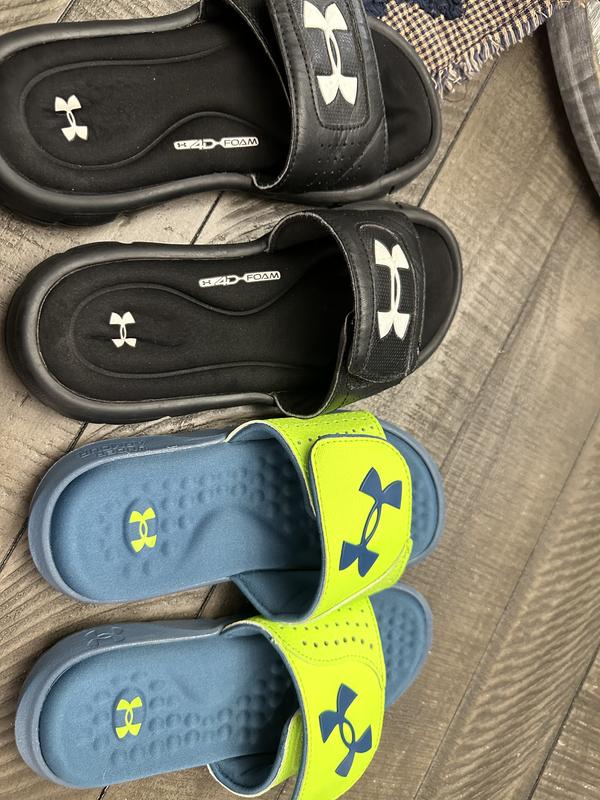 Under armour slides boys sale