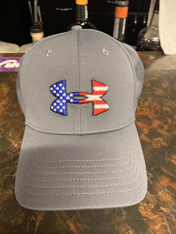 Under Armour Men's UA Freedom Blitzing Stretch Fit Cap Flex Hat USA Cap  1362236