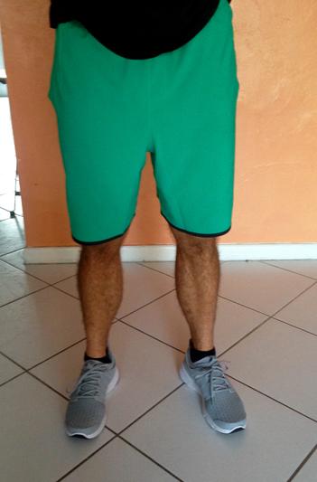 Paired with UA Drift running shoe (no show sock) - Awesome shoes too!