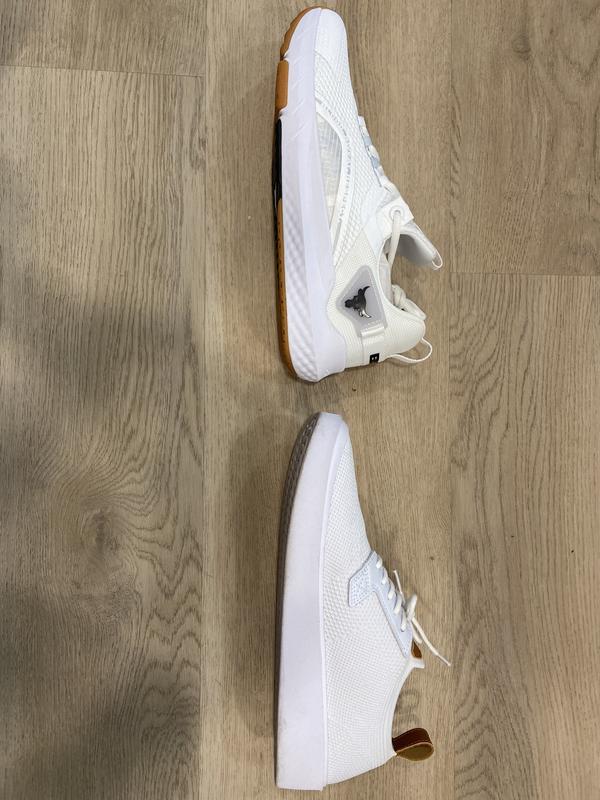 Here they are next to a pair of plain, stark white BYLT shoes I have…