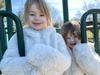 Granddaughters at park wearing their new jackets
