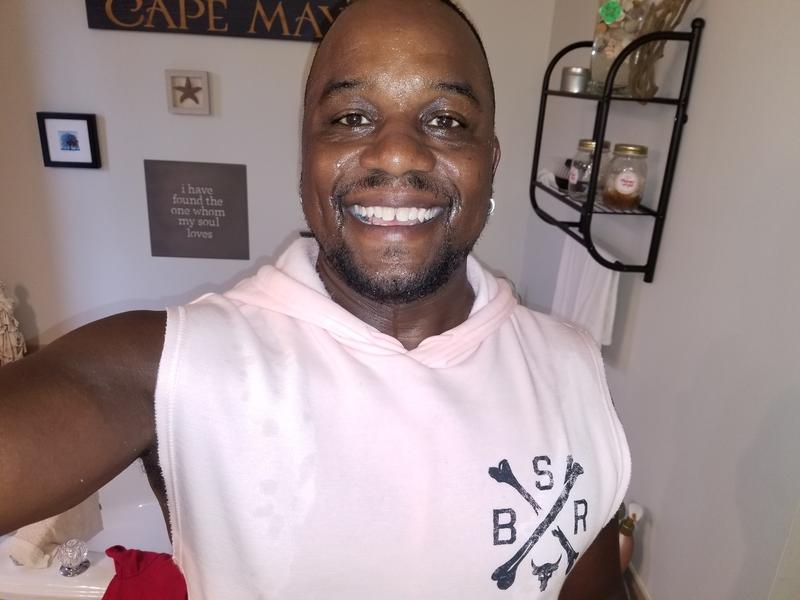 men's project rock sleeveless hoodie pink