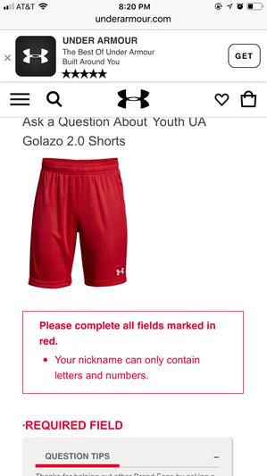 Under Armour Kids Golazo 2.0 Shorts 1305841