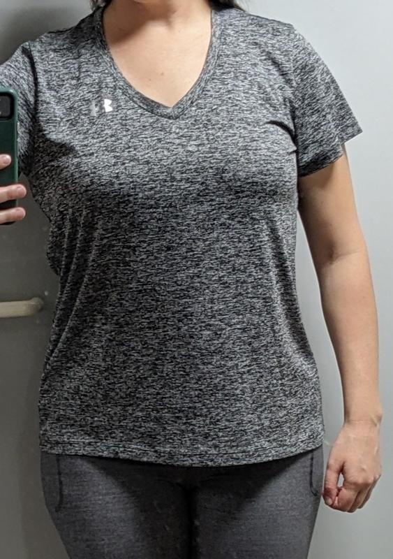 UA Tech Twist V-neck Tshirt, XL