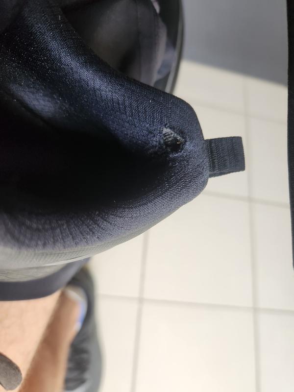 Hole in back of shoe