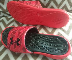 under armour red slides