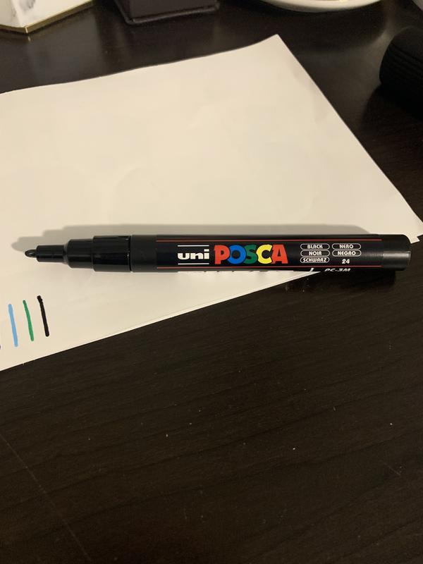 Uni : Posca Marker : PC-1MR : Ultra-Fine Pin Tip : 0.7mm : Assorted Colours  Set of 16
