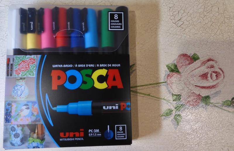 Pack 8 rotuladores POSCA 3M - Purpurina - Three Feelings