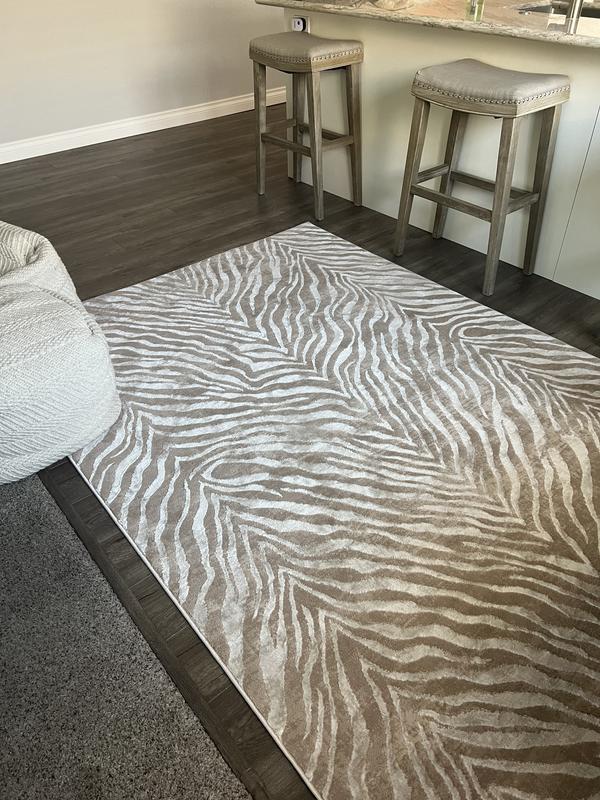 Zebra rug.