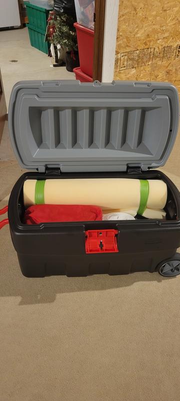 Rubbermaid 35 Gallon Action Packer Storage Bin, Heavy Duty Plastic