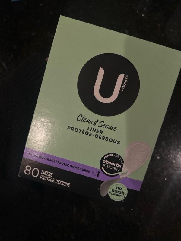 U by Kotex Clean & Secure Panty Liners, Light Absorbency, Extra
