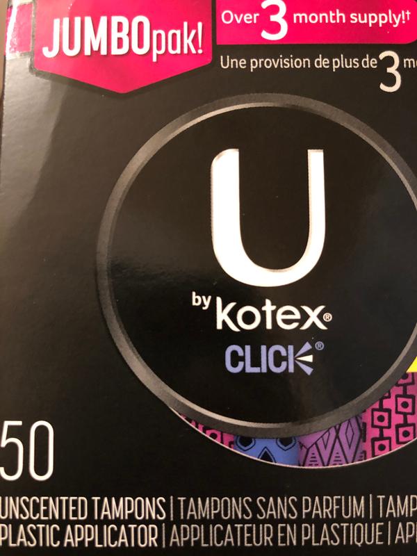 U by Kotex Click Compact Tampons Regular Absorbency Unscented, 32