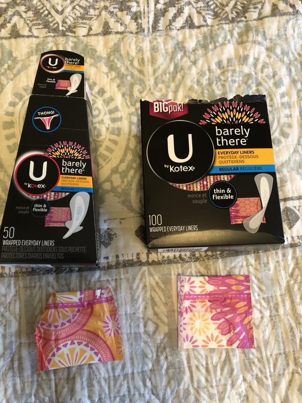 U By Kotex Barely There Regular Thong Liners 50 Ct Kroger