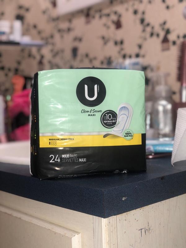 U by Kotex Maxi Pads, Overnight, Unscented 14 ea (Pack of 3)