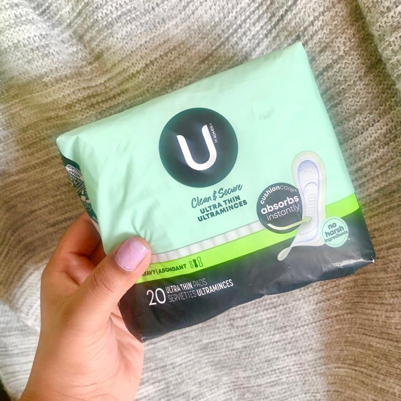 U by Kotex Balance Ultra Thin Overnight Pads with Wings, Extra Heavy, 22  Count