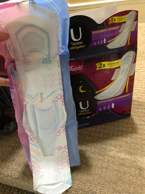 U By Kotex Allnighter Extra Heavy Overnight Ultra Thin Pads 24 Ct Jay C Food Stores
