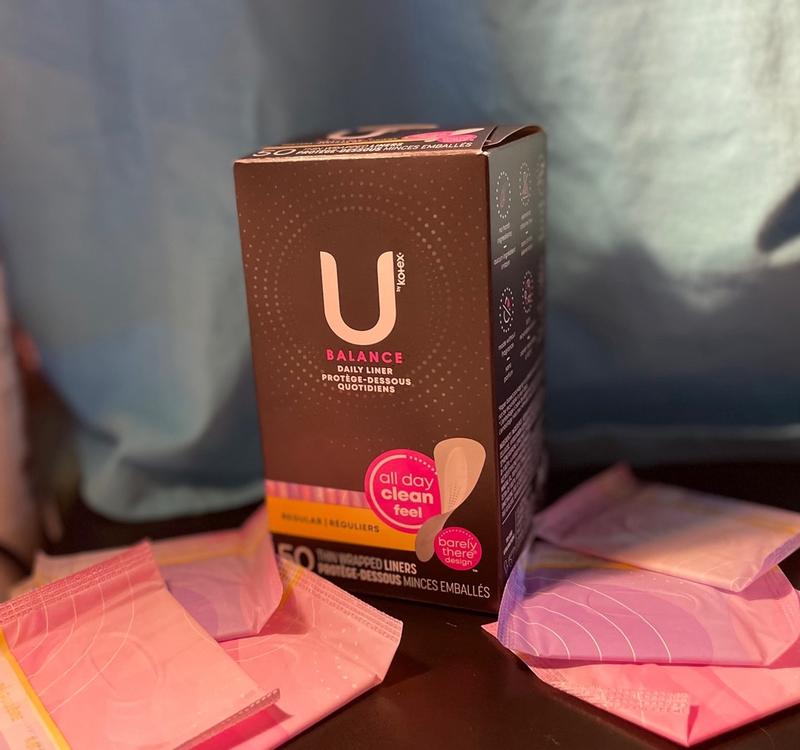 U by Kotex Balance Daily Wrapped Panty Liners, Light Absorbency, Regular,  100 Ct