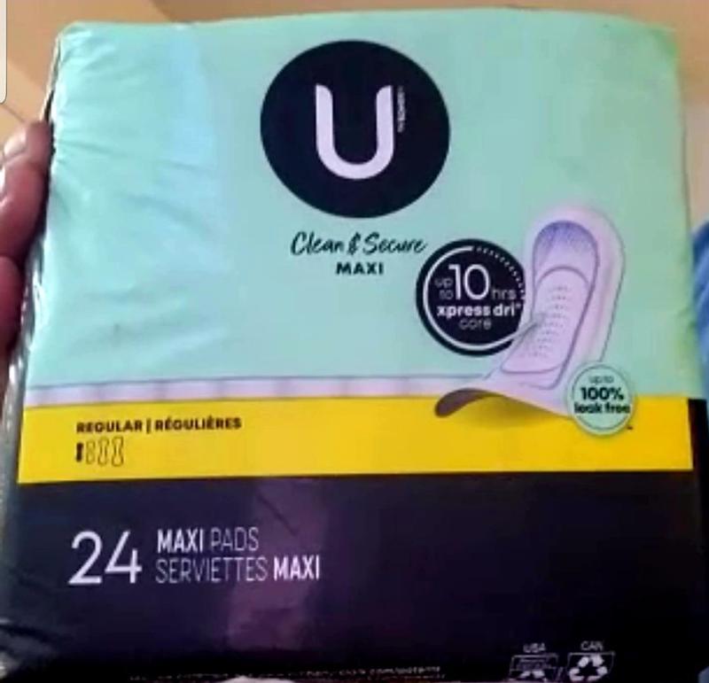 Kotex Clean & Secure Maxi Pads, Regular Absorbency, 24 Count - 24