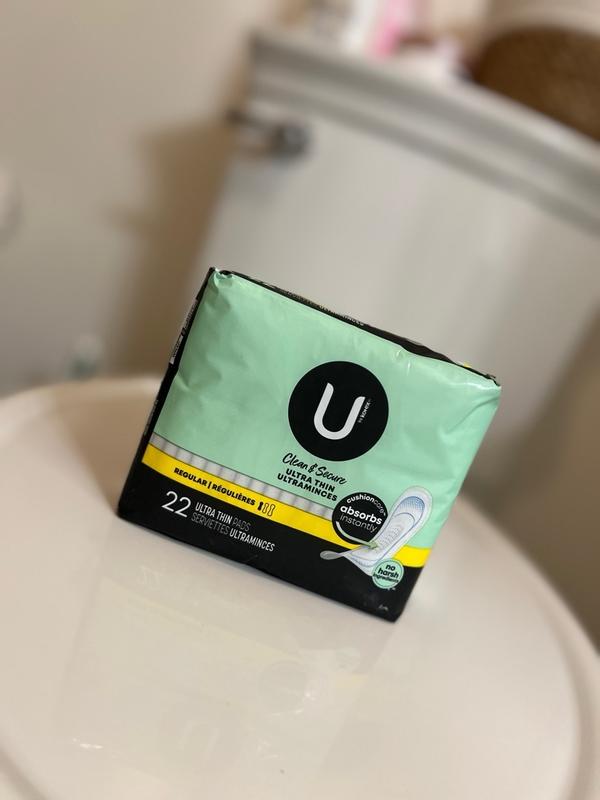 U by Kotex Clean & Secure Ultra Thin Sanitary Pads - Regular - 22's