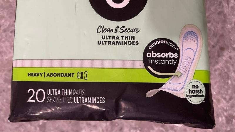 U by Kotex Balance Ultra Thin Overnight Pads with Wings, Extra Heavy, 22  Count