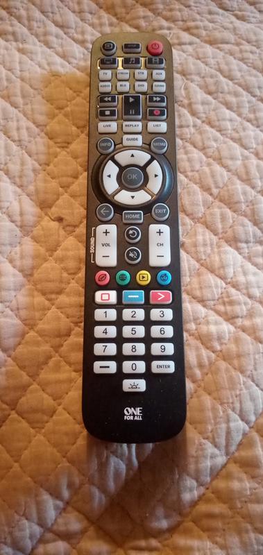 One For All Essential 8 Universal Remote Control with LED-Backlit Buttons