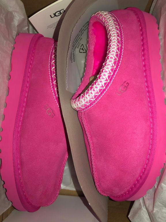 Pink ugg tasman online slippers