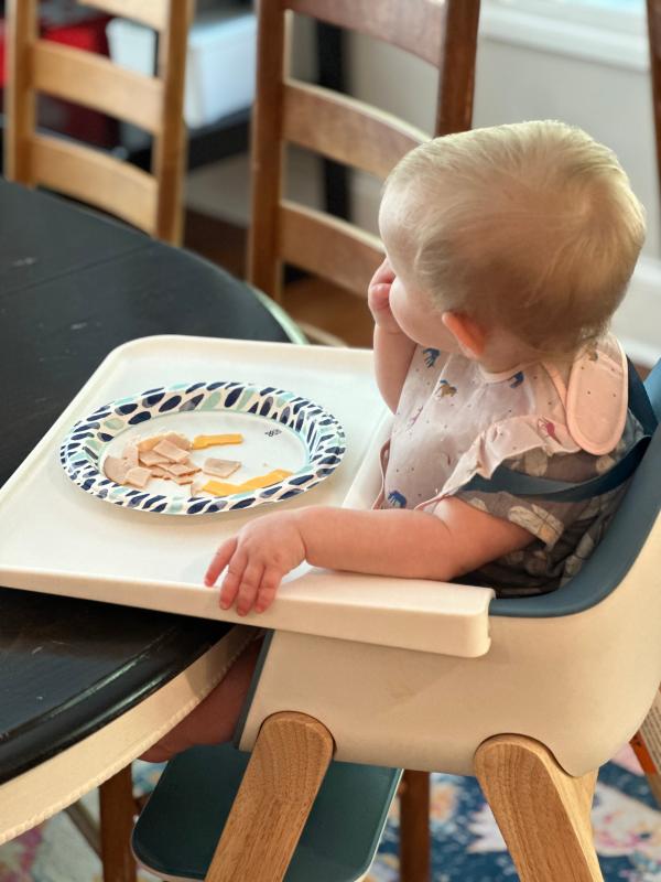 Chair fits up to the table perfectly