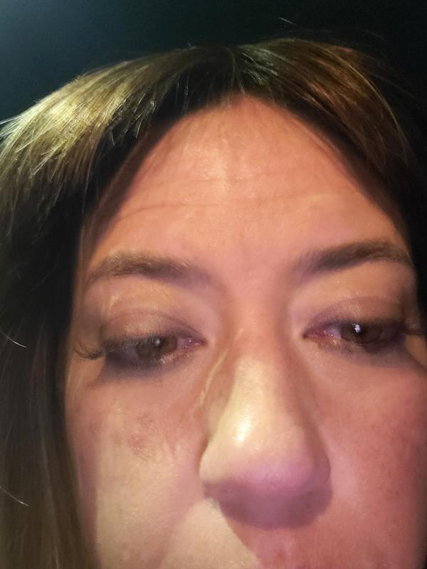 Skin looks and feels dry and product brings more attention to my wrinkles and blemishes