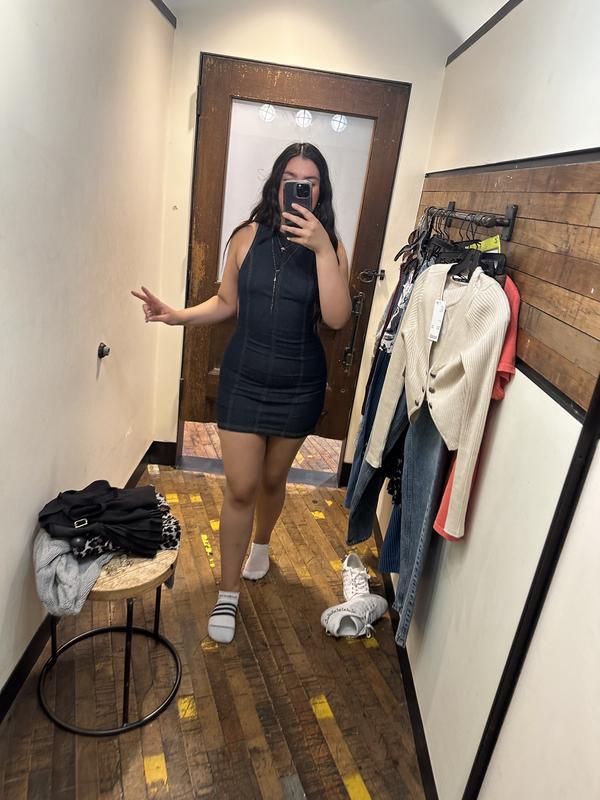 Silence + Noise Lilith Denim Cutout Shift Dress | Urban