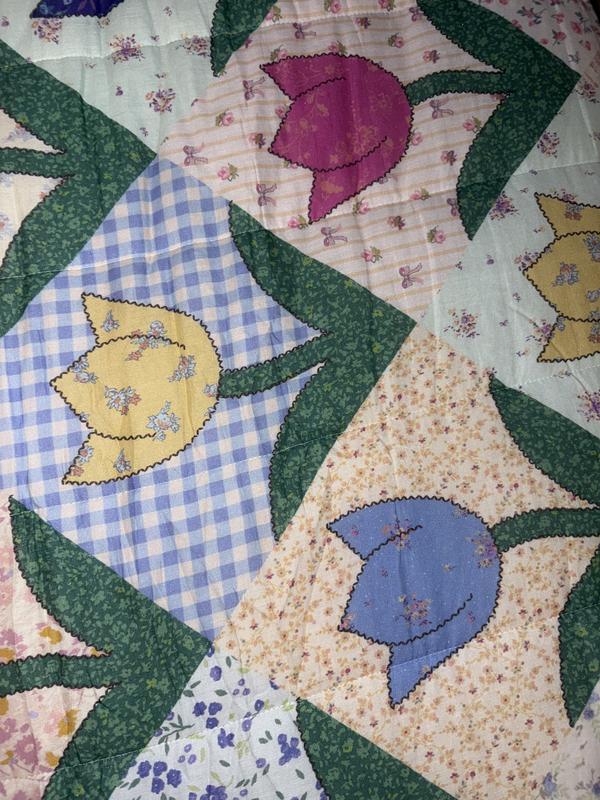 Renee Tulip Patchwork Reversible Quilt