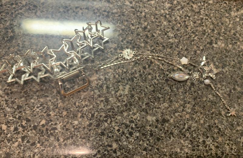 Multi-Star Charm Dangle Claw Clip