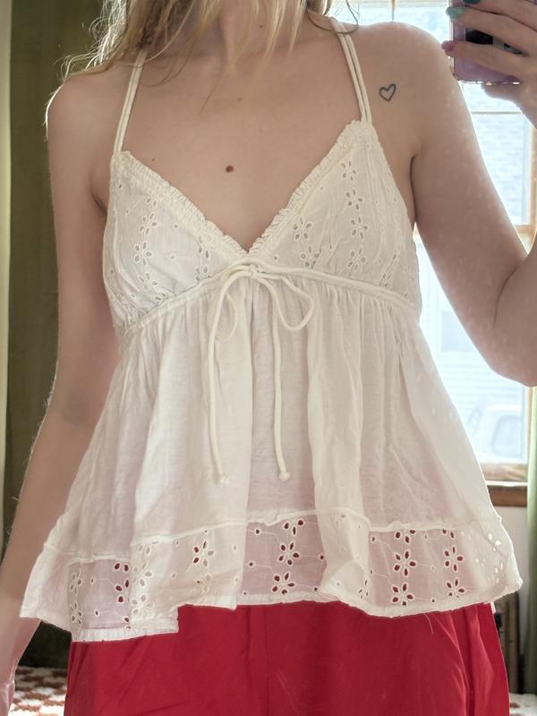 Kimchi Blue Bailey Eyelet Lace Babydoll Tank Top