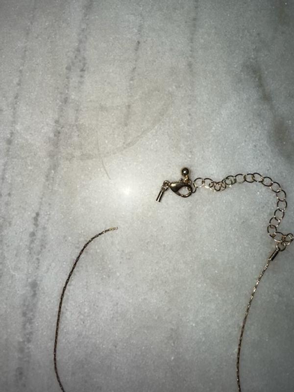 14k Gold Plated Bubble Initial Charm Necklace