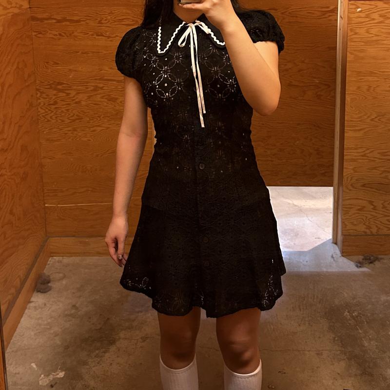 kimchi blue aubrey lace collared mini dress Kimchi Blue Aubrey Lace Collared Mini Dress