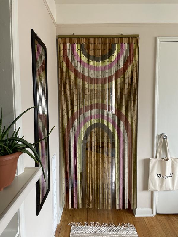 Rainbow Bamboo Beaded Curtain | Urban Outfitters