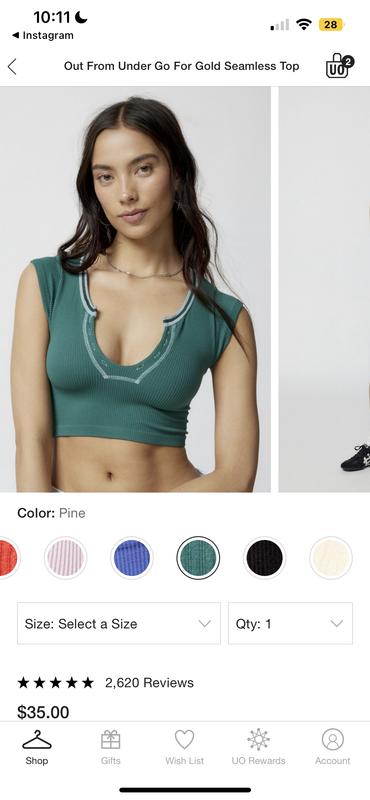 Out From Under Go For Gold Seamless Top | Urban Outfitters