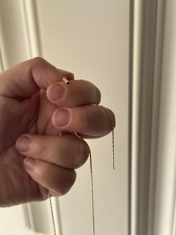 14k Gold Plated Bubble Initial Charm Necklace