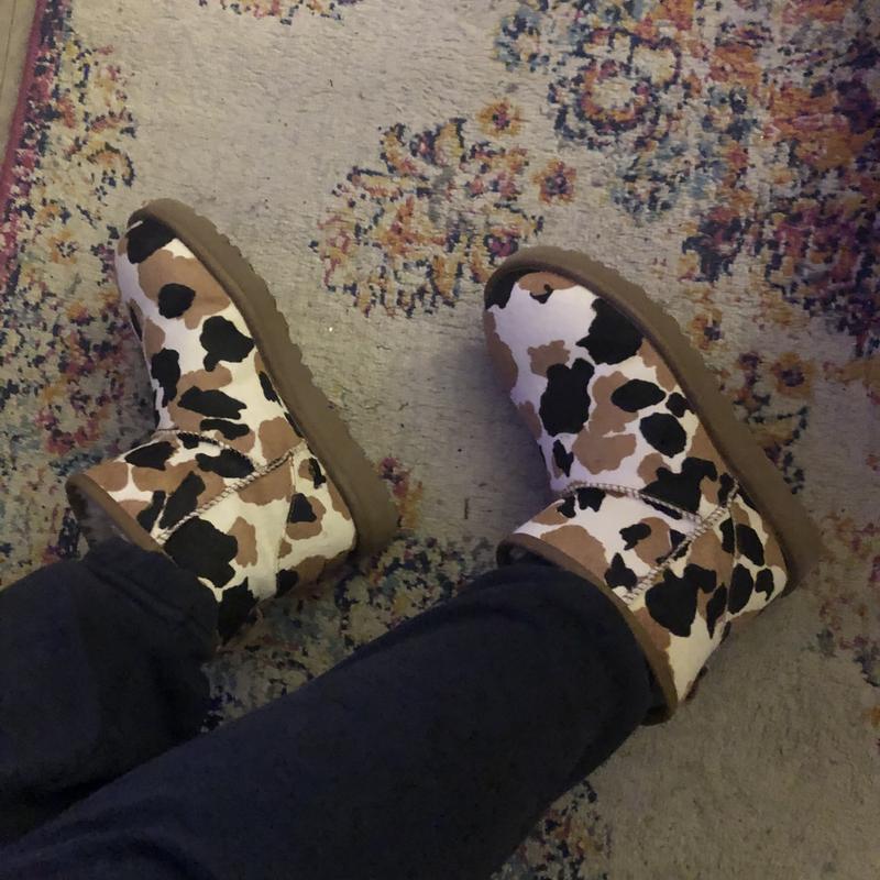 UGG Classic Mini Cow Print Calf Hair Boot | Urban Outfitters UGG Classic Mini Cow Print Calf Hair Boot | Urban Outfitters
