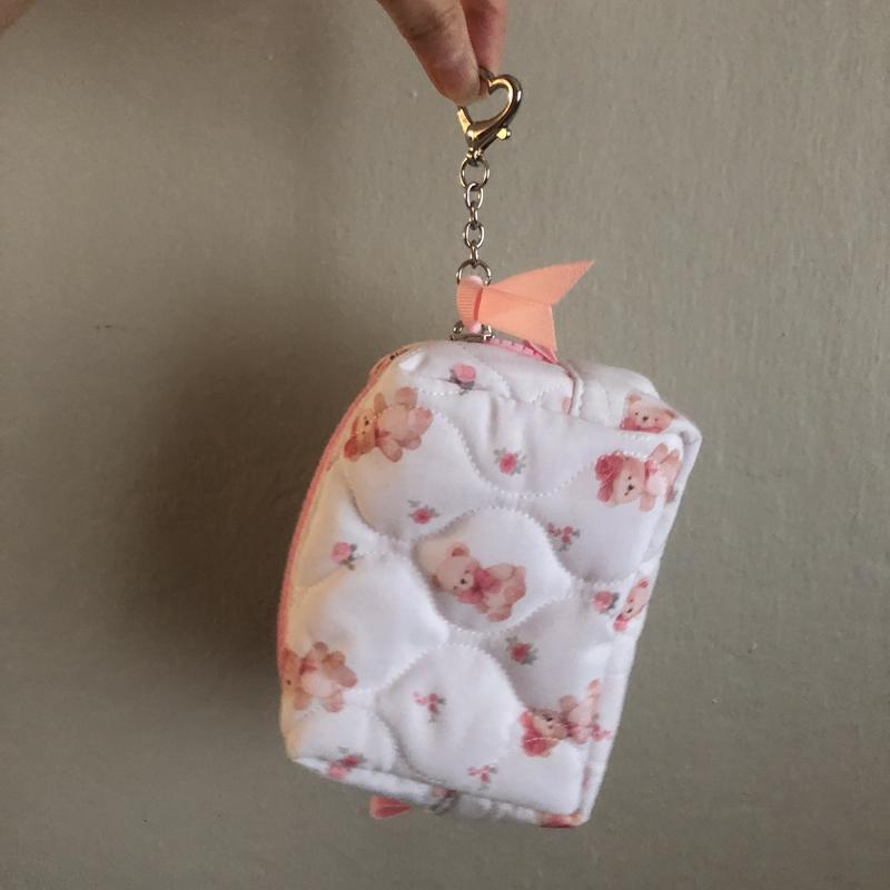 Mini Quilted Pouch Keychain