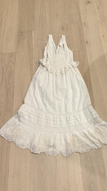 perfectly victorian lace trim corset midi dress Urban Outfitters Uo Perfectly Victorian Lace Trim Corset Midi Dress in  White