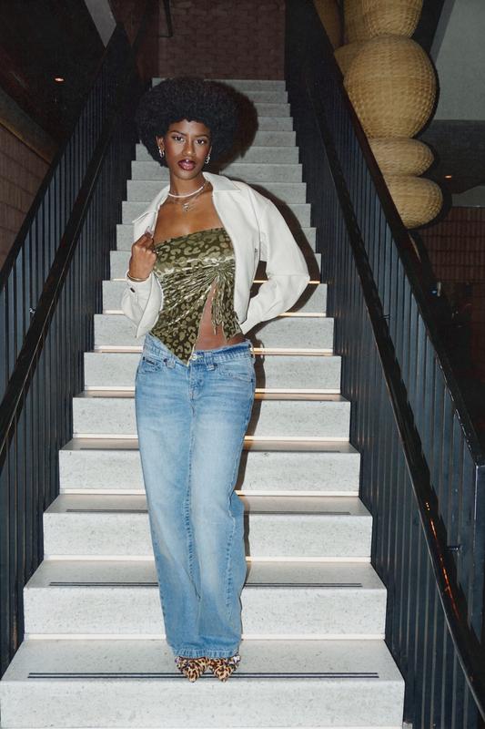 Silence + Noise Remy Leopard Print Velvet Burnout Tube Top Silence + Noise Remy Leopard Print Velvet Burnout Tube Top