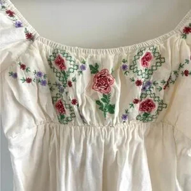 kimchi blue marcella embroidered tie back babydoll mini dress Kimchi Blue Marcella Embroidered Tie-back Babydoll Mini Dress in Grey