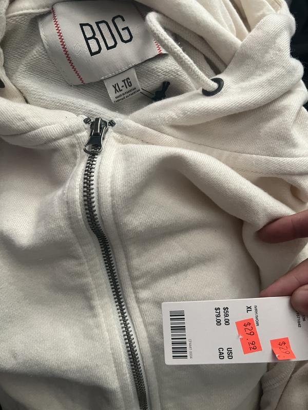 BDG Bonfire Full Zip Hoodie Sweatshirt | Urban Outfitters