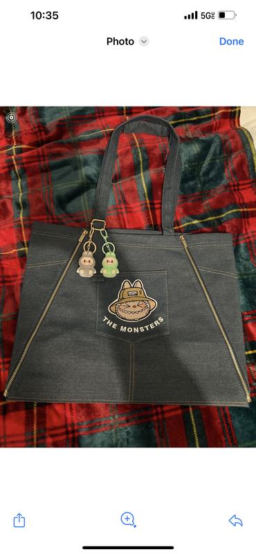 POP MART The Monsters Labubu Fall In Wild Series Denim Apron